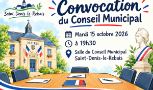 Conseil municipal le 15/10/2026